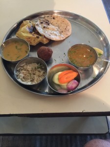 Typical Indian restaurant food