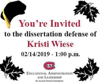 Invitation to Join Kristi Wiese’s Dissertation Final Defense