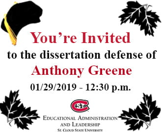 Invitation to Join Anthony Greene’s Dissertation Final Defense