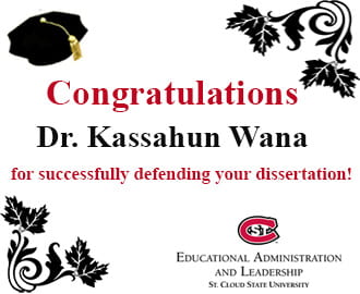 Congratulations Dr. Kassahun Wana