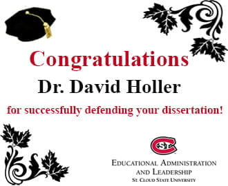 Congratulations Dr. David Holler