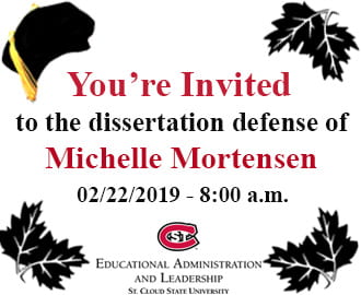Invitation to Join Michelle Mortensen’s Dissertation Final Defense