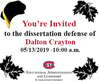Invitation to Join Dalton Crayton’s Dissertation Final Defense