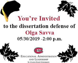 Invitation to Join Olga Savva’s Dissertation Final Defense
