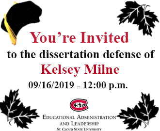 Invitation to Join Kelsey Milne’s Dissertation Final Defense