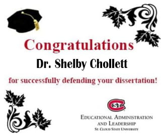 Congratulations Dr. Shelby Chollett!