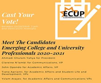 Meet The Candidates - Emerging College and University Professionals 2020-2021