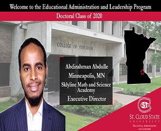 EDAD New Student in 2020 Doctoral Cohort Spotlight: Abdirahman Abdulle