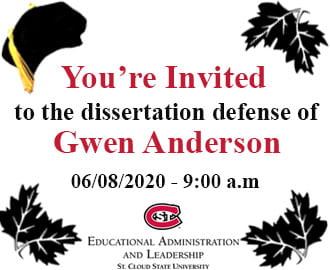 Invitation to Join Gwen Anderson’s Dissertation Final Defense