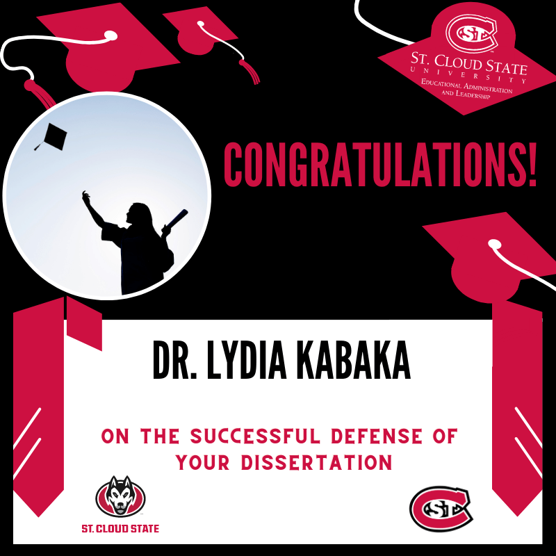 Congratulations Dr. Lydia Kabaka!