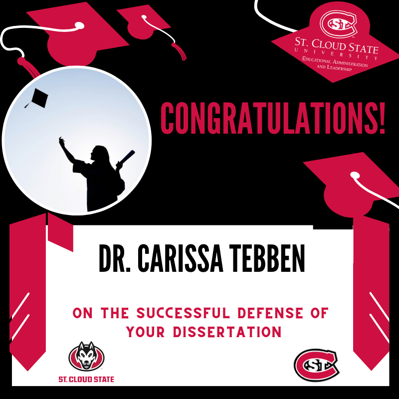 Congratulations Dr. Carissa Tebben!