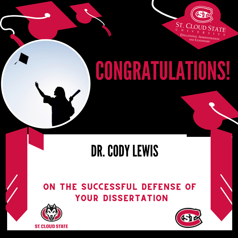 Congratulations, Dr. Cody Lewis!!