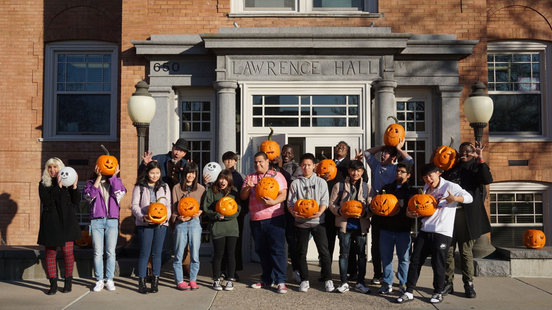 IEC group picture with pumpkins